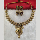 Kala Creation Gold Plated Pota Stone Necklace Set