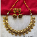 Kala Creation Gold Plated Pota Stone Necklace Set