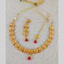 Star India Gold Plated Crystal Stone And Pearl Necklace Set