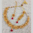 Star India Gold Plated Crystal Stone And Pearl Necklace Set