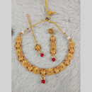 Star India Gold Plated Crystal Stone And Pearl Necklace Set