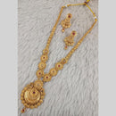 Star India Gold Plated Pota Stone Long Necklace Set