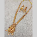 Star India Gold Plated Pota Stone Long Necklace Set