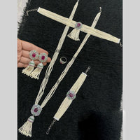 Star India Silver Plated American Diamond And Pearl Combo Set