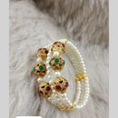 Star India Gold Plated Pota Stone And Pearl Bracelet