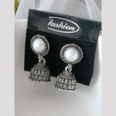 Exotica Collection Oxidised Plated  Jhumki Earrings