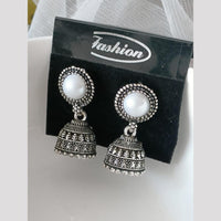 Exotica Collection Oxidised Plated  Jhumki Earrings