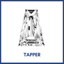 Golay Buchel Taper Baguette Step Cut Shape Cubic Zirconia Stone (2x1.5x1mm to 4x2x1.5mm)