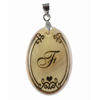 Urthn Alphabet F" Shell Pendant