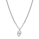 Urthn White Austrian Stone Necklace Set With Maang Tikka (Pack Of 6)