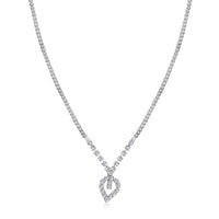 Urthn Austrian Stone Silver Plated Necklaces Set (Pack Of 6)