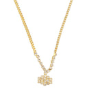 Urthn Gold Plated Stone Necklaces Set with Bracelet (Pack Of 6)
