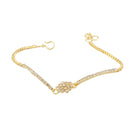 Urthn Gold Plated Stone Necklaces Set with Bracelet (Pack Of 6)