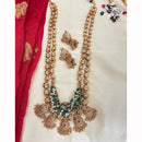 Jewel Addiction Designer Pota Stone And Pearl Necklace Set