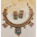 Jewel Addiction Traditional Elephant Design Pota Stone Necklace