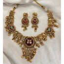 Jewel Addiction Traditional Elephant Motif Pota Stone Necklace