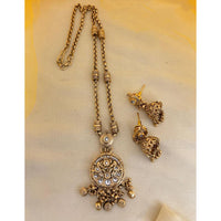 Jewel Addiction Designer Pota Stone And Pearl Long Necklace Set