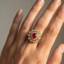 Jewel Addiction Pota Stone And Austrian Designer Finger Ring