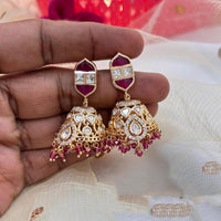 Jewel Addiction Polki Kundan Stone And Pearl Designer Jhumki Earrings