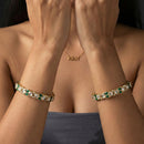 Jewel Addiction Designer Polki Kundan Stone Bangle Set