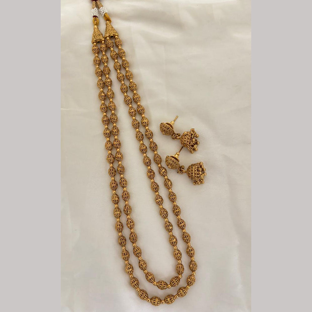 Jewel Addiction Designer Beads Double Layer Statement Long Necklace Set