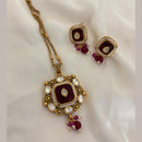 Jewel Addiction Pota Stone And Pearl Designer Pendant Set