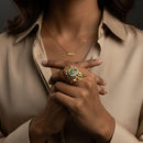 Jewel Addiction Glam Shine Pota Stone And Pearl Designer Finger Ring