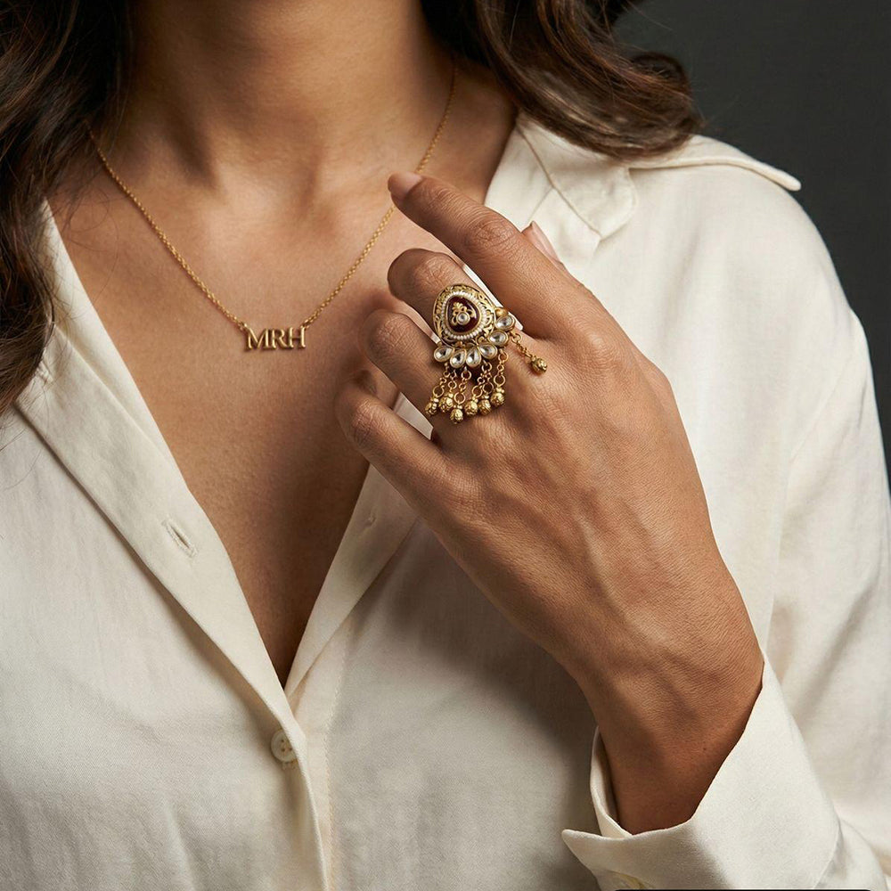 Jewel Addiction Glam Shine Pota Stone Designer Finger Ring