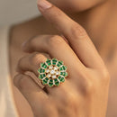 Jewel Addiction Royal Look Polki Kundan  Designer Finger Ring