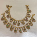 Jewel Addiction Traditional Antique-Finish  Pearl  Anklets