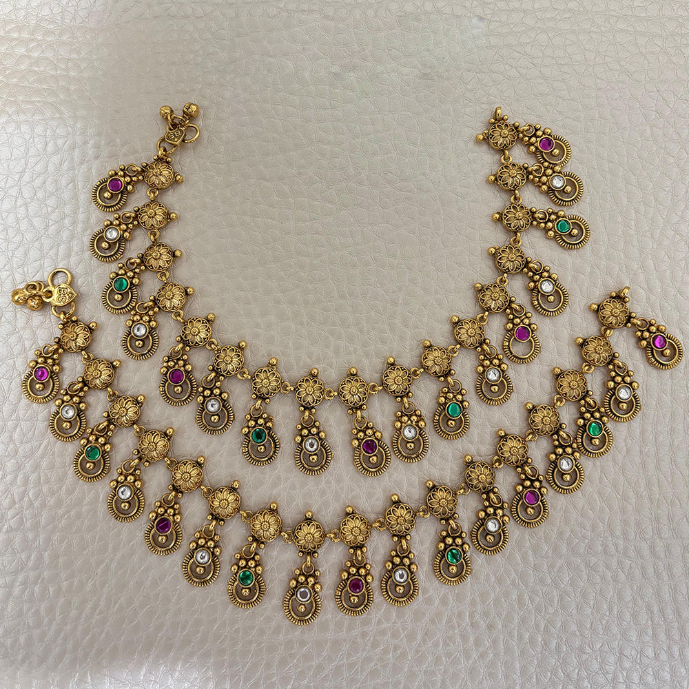 Jewel Addiction Traditional Antique-Finish  Anklets