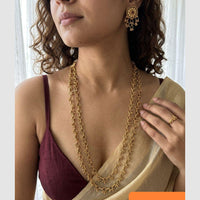 Jewel Addiction Premium Pearl Long Necklace Set