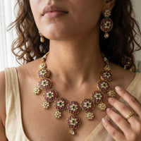 Jewel Addiction Premium Pota Stone Necklace Set