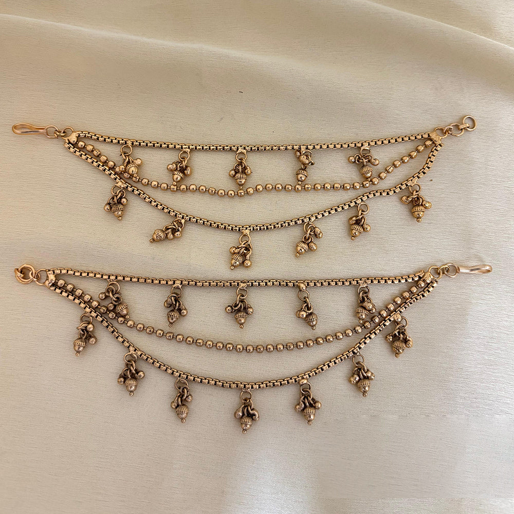 Jewel Addiction Traditional Copper Finish Pearl Multi Layer Kan Chain
