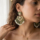 Jewel Addiction Designer Polki Kundan Stone And Beads Dangler Earrings