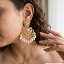 Jewel Addiction Designer Polki Kundan Stone And Beads Dangler Earrings