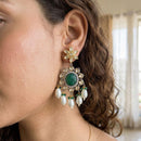 Jewel Addiction Designer Polki Kundan Stone And Beads Dangler Earrings 