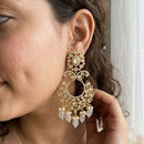 Jewel Addiction Elegant Kundan Stone Pearl And Beads Designer Dangler Earrings