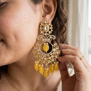 Jewel Addiction Elegant Kundan Stone Pearl And Beads Designer Dangler Earrings