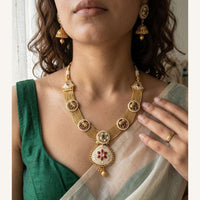 Jewel Addiction Luxury Pota Stone And Pearl Meenakari Bracelet