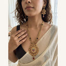 Jewel Addiction Luxury Pota Stone And Pearl Necklace Set