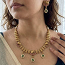 Jewel Addiction Luxury Pota Stone And Pearl Necklace Set