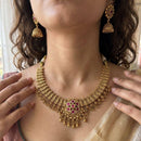 Jewel Addiction Luxury Pota Stone And Pearl Necklace Set