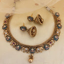 Jewel Addiction Luxury Pota Stone And Pearl Necklace Set