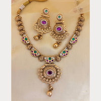 Jewel Addiction Luxury Pota Stone And Pearl Necklace Set