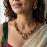 Jewel Addiction Elegance Pota Stone And Pearl Necklace Set
