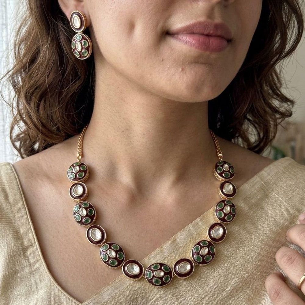 Jewel Addiction Elegance Pota Stone Necklace Set