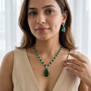 Jewel Addiction Silver Plated American Diamond Necklace Set