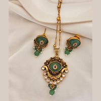 Jewel Addiction Pota Stone And Pearl Designer Pendant Set