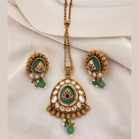 Jewel Addiction Pota Stone And Pearl Designer Pendant Set